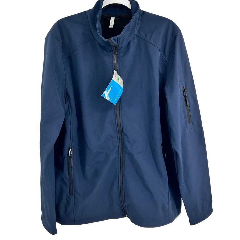Kariban Softshell Jacket Men XL Navy‎ Blue K401 Water Repellent Gorpcore Outdoor